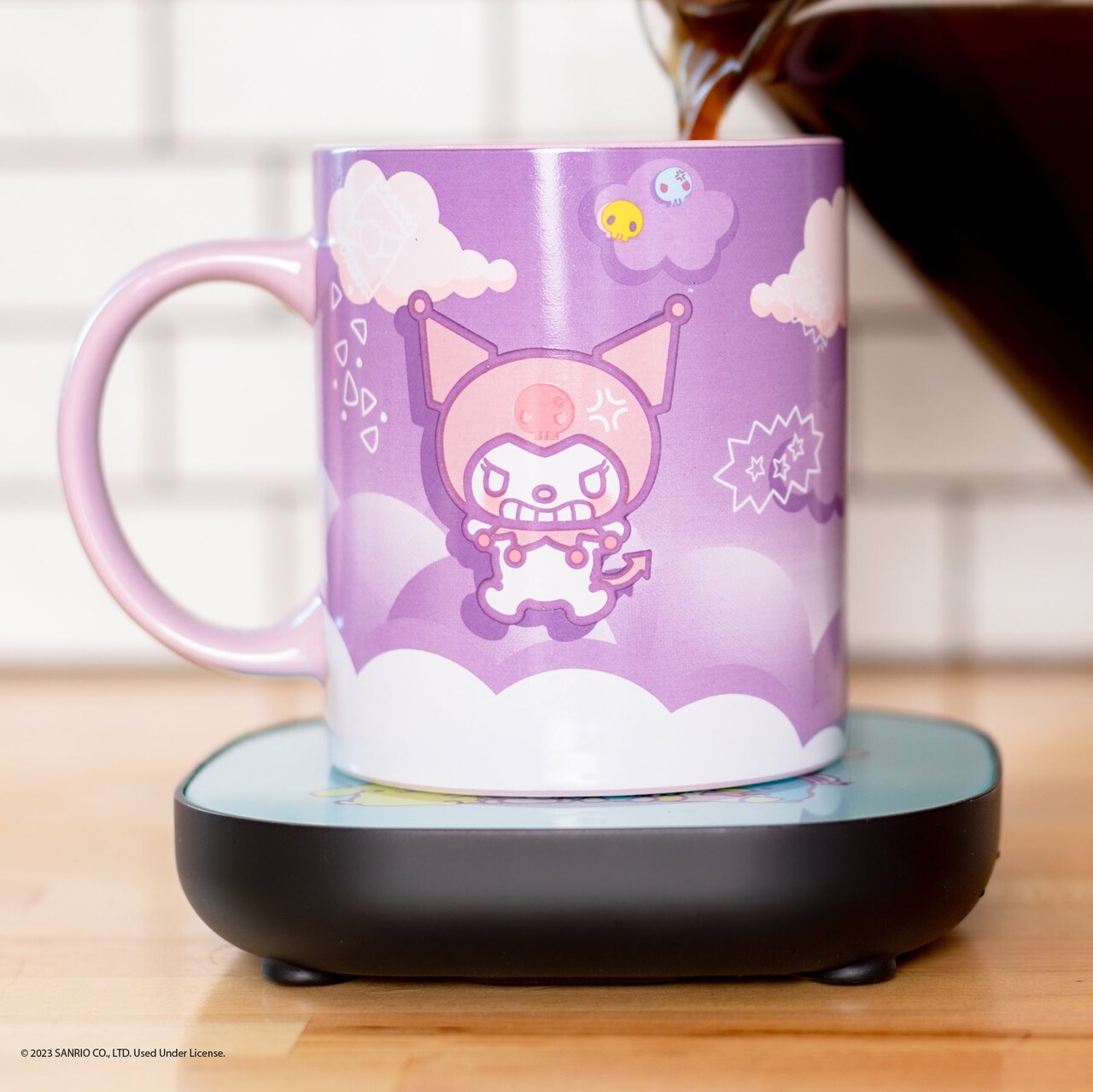 Uncanny Brands Hello Kitty and Friends Kuromi Coffee Mug with Electric Mug Warmer